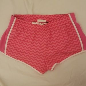 Pink running shorts